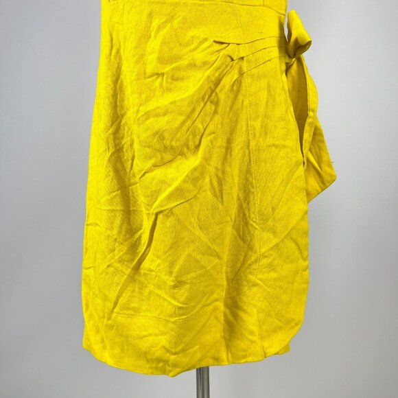 NWOT Farm Rio Yellow Linen Blend Bow-Knot Sleeveless Mini Dress Size M - Picture 4 of 12